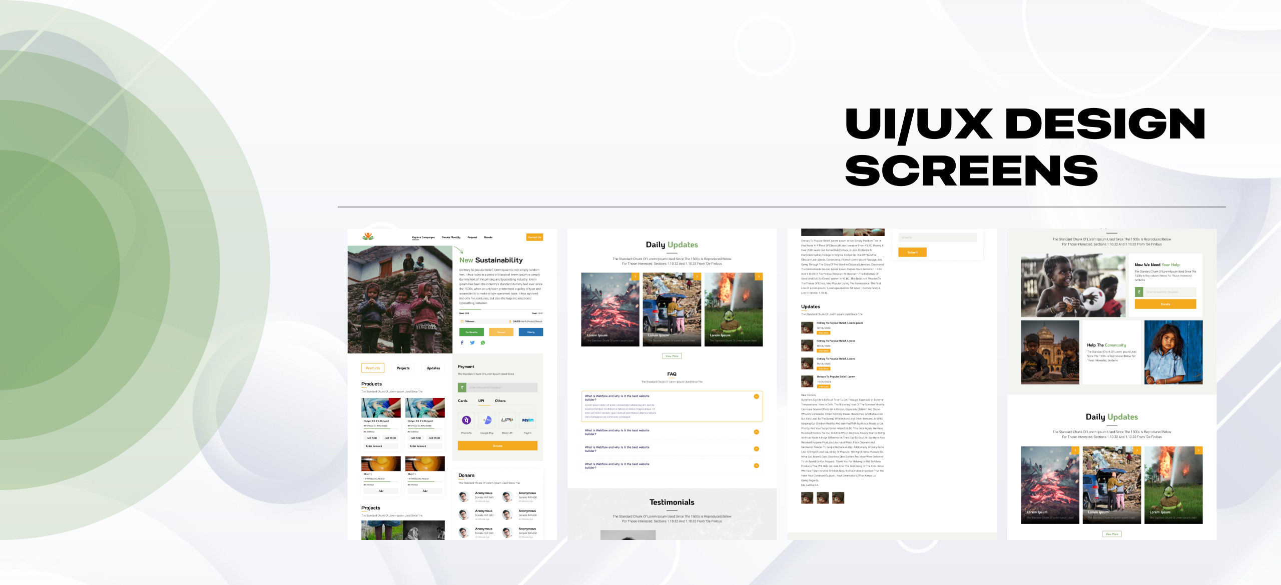 Digi Donation charity website UI design Hardkore Tech