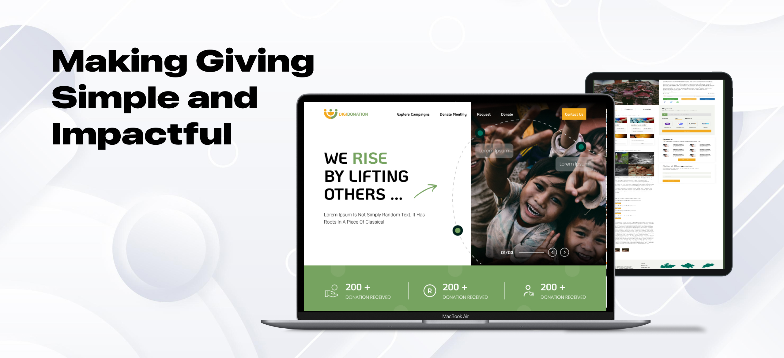 Digi Donation charity website development research
