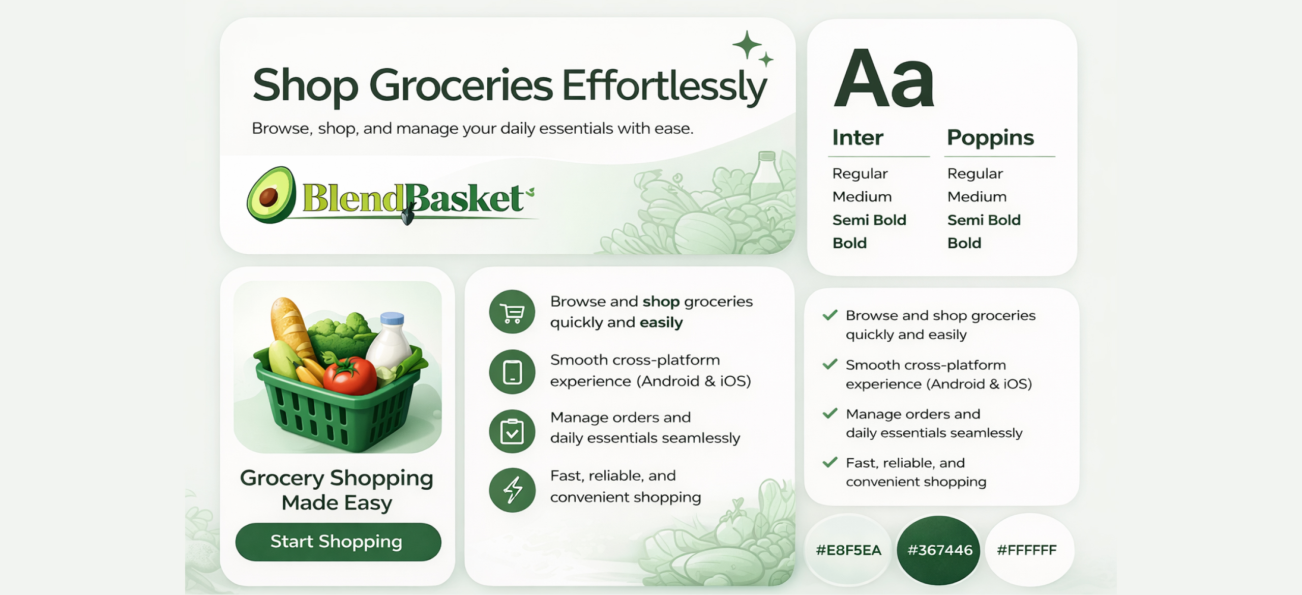 Blend Basket cross-platform grocery delivery app
