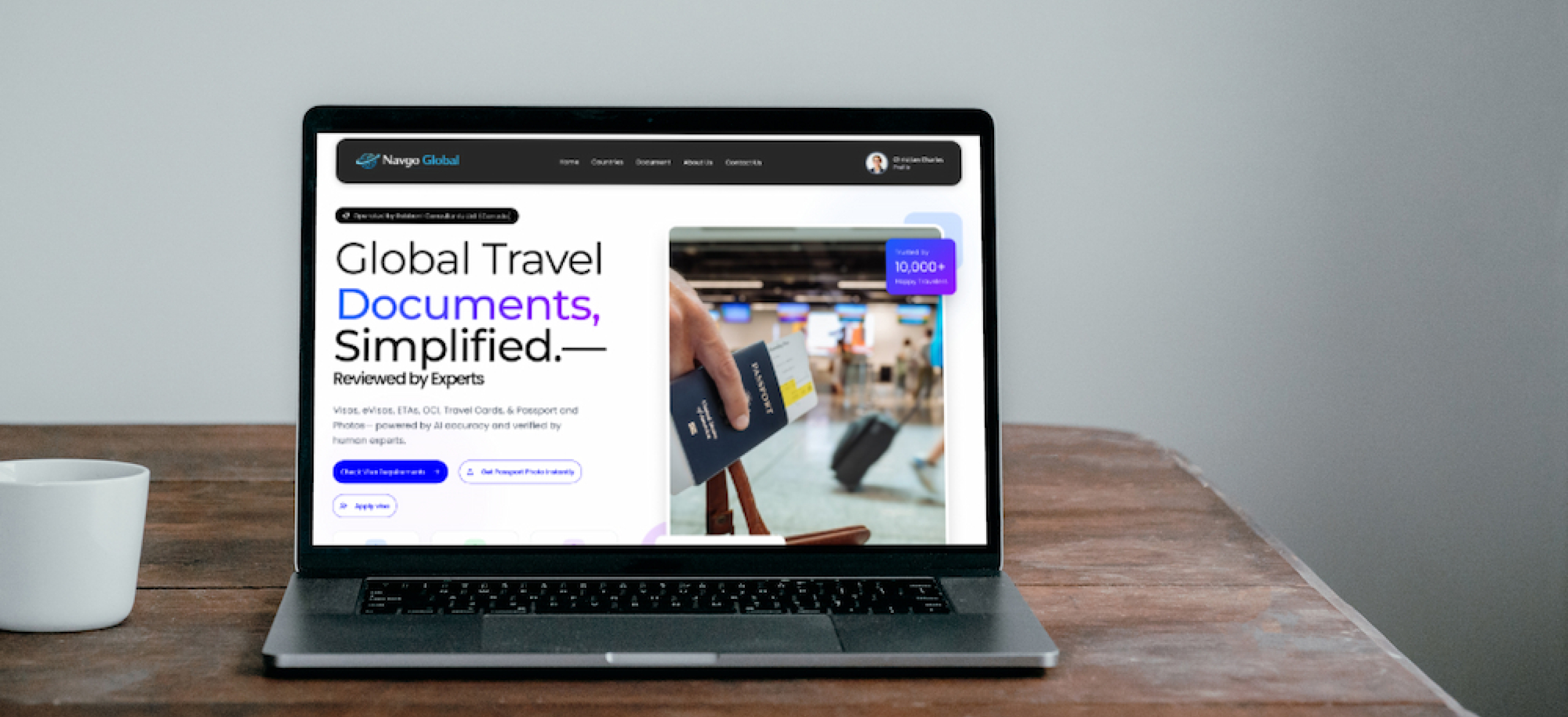 Navgo Global travel documentation concept by Hardkore Tech
