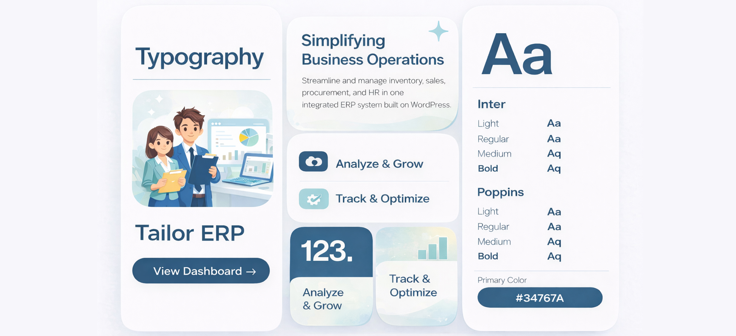 Tailor ERP concept - enterprise resource planning solution for SMBs