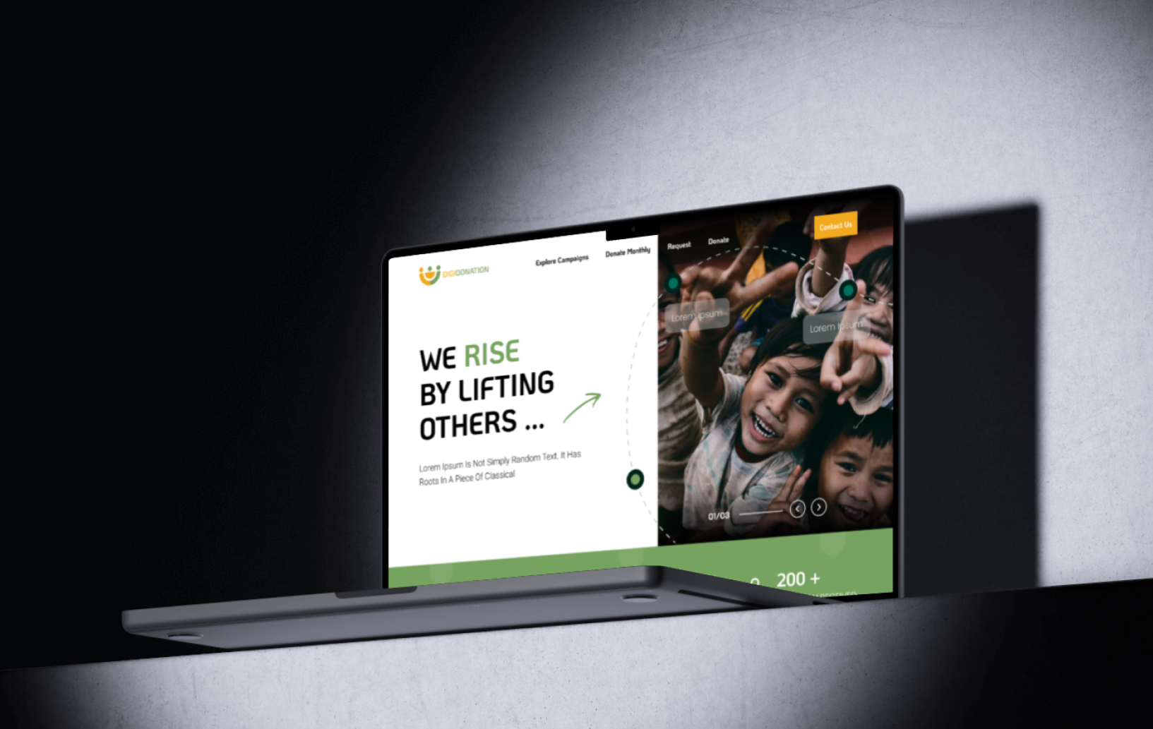 Digi Donation charity website development Hardkore Tech